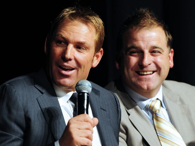 Shane Warne and Darren Berry.