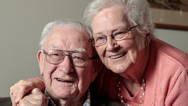 Frank and Marie Robb celebrated their 70th wedding anniversary on February 14. Picture: Mark Dadswell