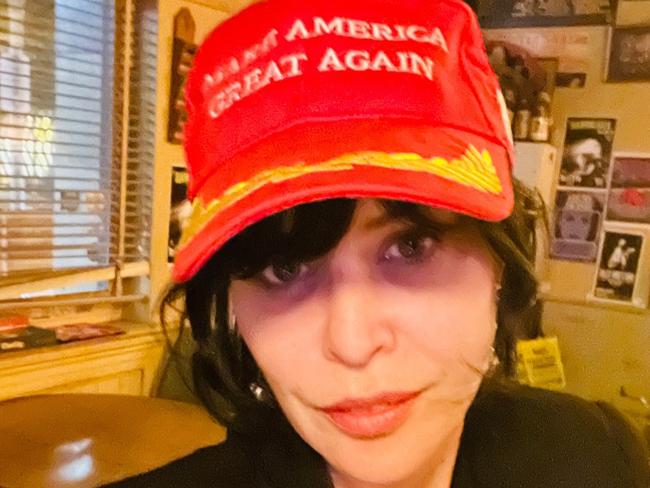 Musician Hayley Mary in her MAGA cap. Picture: Instagram