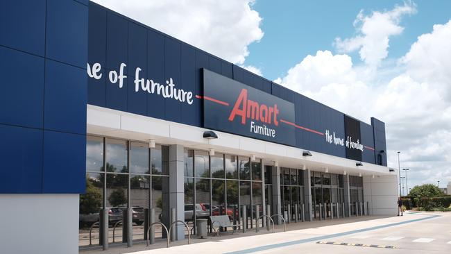 Amart Furniture store at 6/471 Hume St, Kearneys Spring, the site of the old Masters building.