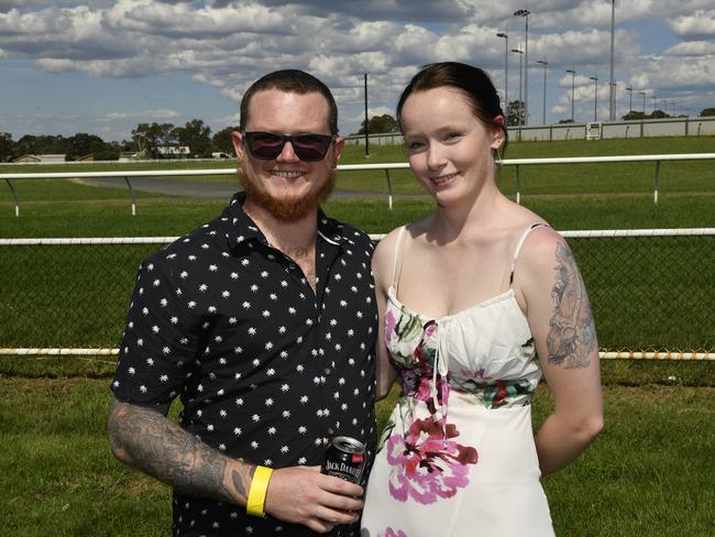 Bet365 Traralgon Cup Day, held at Traralgon Racecourse, Traralgon, Victoria, 1st December 2024: Josh Thomas and Beth Limburg. Picture: Andrew Batsch