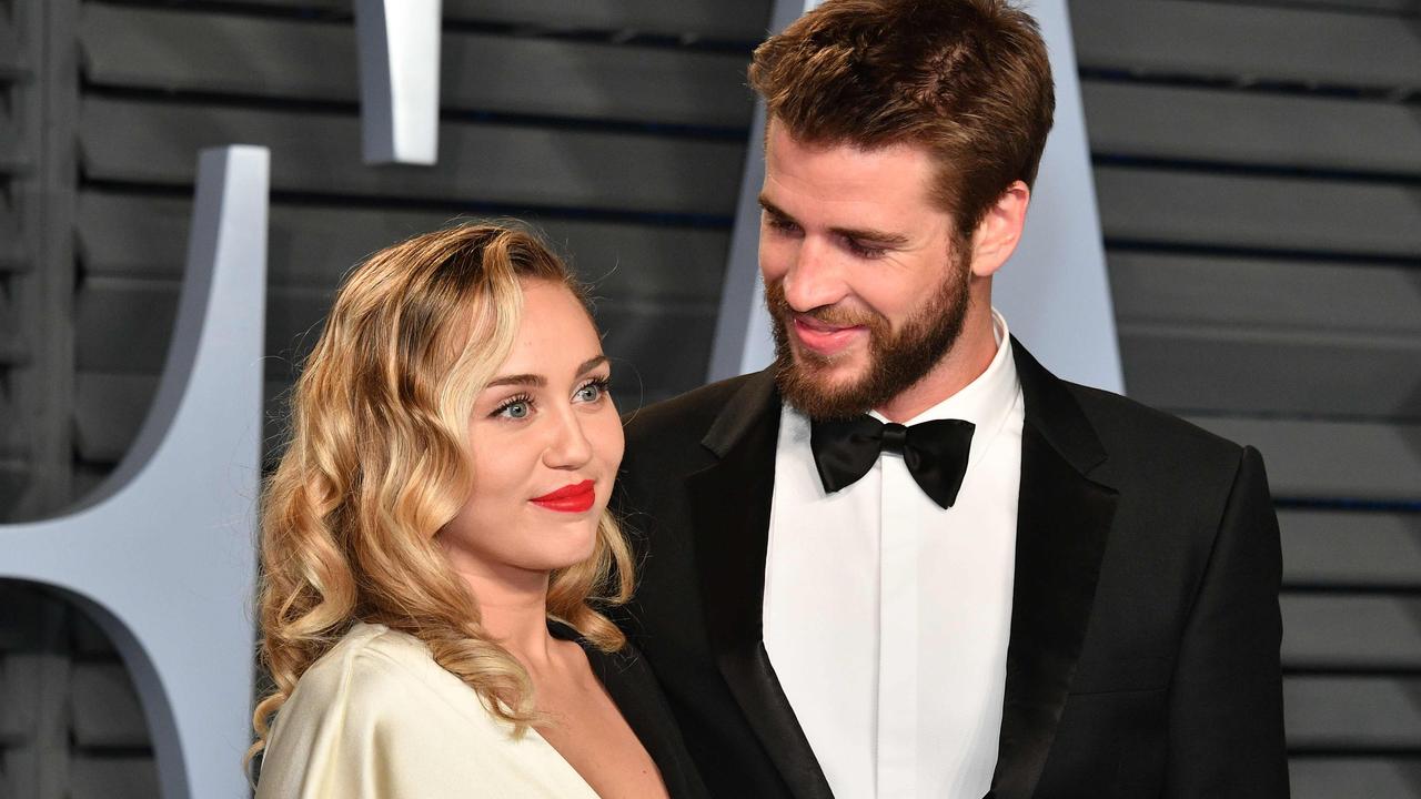 Cyrus and Hemsworth had been together on-off for 10 years before they split last August. Picture: AFP.