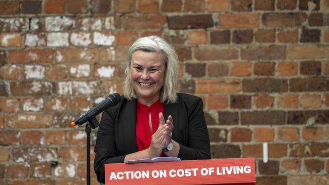 Tasmanian Labor Launch for the State Election at James Boag Brewery, Launceston. Deputy Leader Tasmanian Labor Anita Dow MP. Picture: Rob Burnett