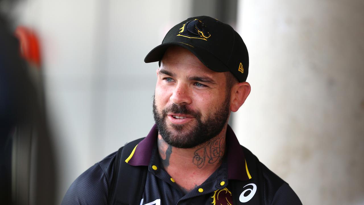 Brisbane Bronco's return home after there second win of the season against Canterbury Bulldogs in Sydney on Sunday afternoon - Adam Reynolds Brisbane Airport Monday 21st March 2022 Picture David Clark