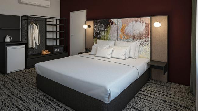 Artist's impression of one of the hotel rooms inside the TRYP by Wyndham. Supplied by TRYP by Wyndham