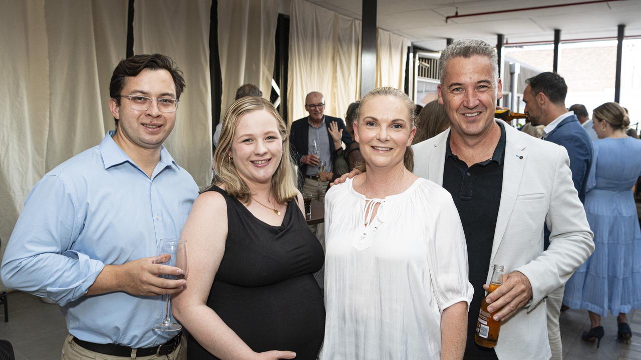 At the Patterson &amp; Co Family Law opening function are (from left) Jeremy Cotter, Monique Cotter, Deneil Brown and Adam Brown at the Rowes Building, Friday, February 7, 2025. Picture: Kevin Farmer