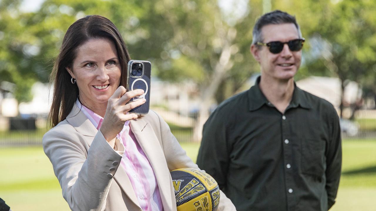 Cairns Regional Council Mayor Amy Eden and adviser Gavin King at a recent media event. Picture: Brian Cassey