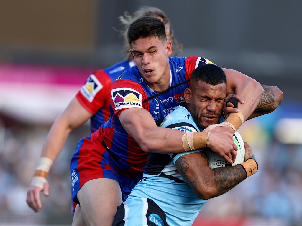 Sione Katoa of the Sharks will not play this week due to concussion protocols. Picture: Getty Images