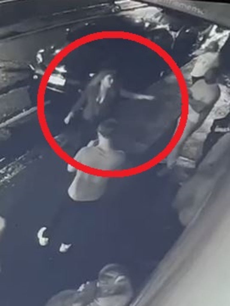 Lidia Thorpe can be seen pointing in the CCTV footage.