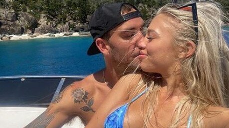 Tammy Hembrow with top Queensland Ironman, Matt Poole. Picture: Instagram