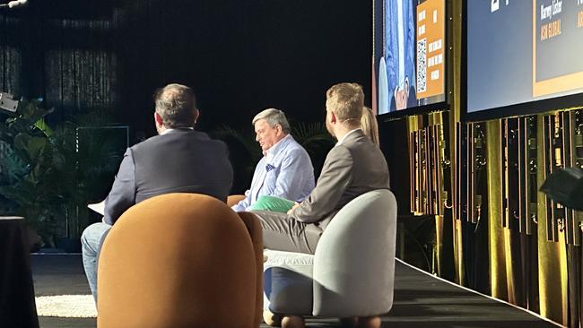 ASM Global chairman Harvey Lister (centre) at the Urbanity conference on the Gold Coast. Pic: Sophie Foster