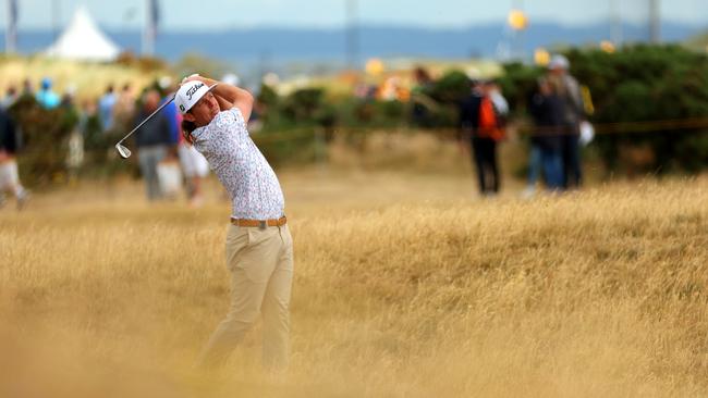 Cameron Smith of Australia plays a shot during a practice round at St Andrews, Scotland. Picture: Getty Images