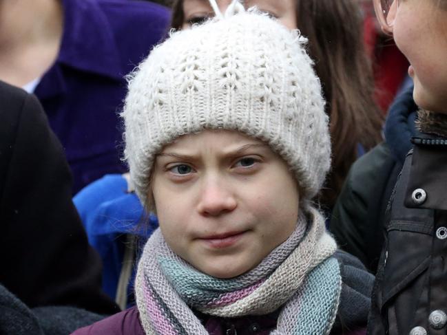 Countries which outsource energy policy Swedish environmentalist Greta Thunberg are doomed to disaster, writes Tim Blair. Picture: Franasois Walschaerts / AFP