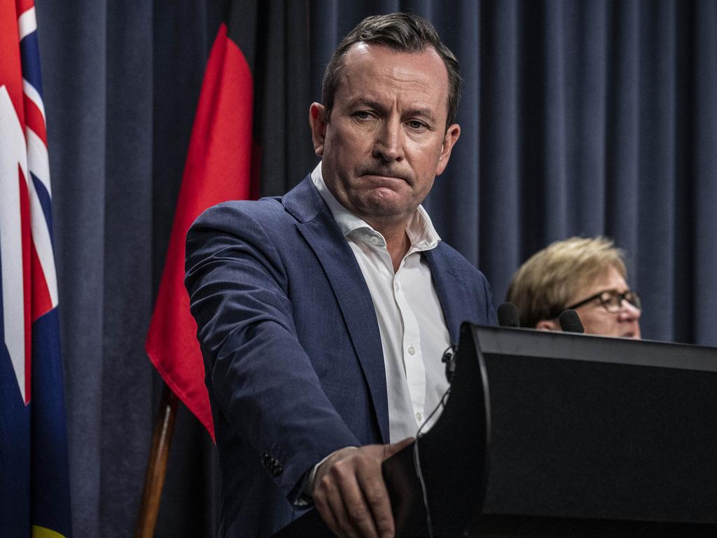 Premier Mark McGowan said there was one new case overnight. Picture: Tony McDonough / NCA NewsWire