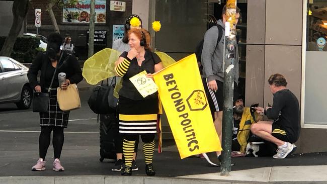 The protesters are expected to move to Sydney Square later this morning. Picture: Nicholas Eagar