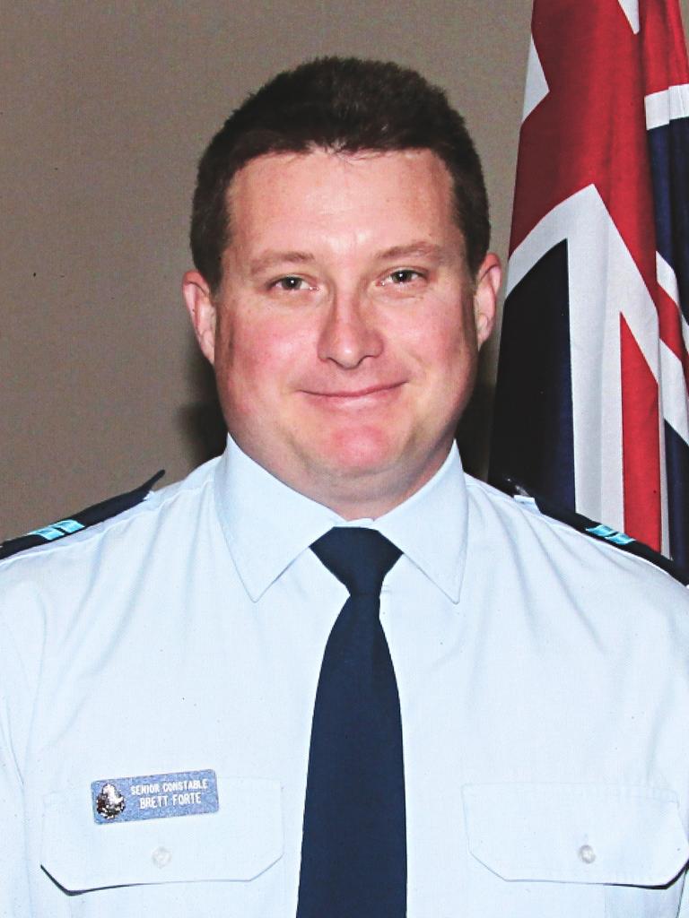 Senior Constable Brett Forte was killed on duty in 2017.