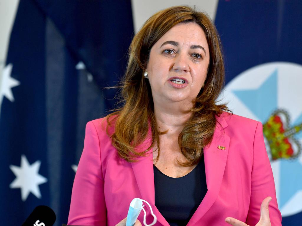 Premier Annastacia Palaszczuk after Queensland recorded 186 cases on Tuesday. Picture, John Gass