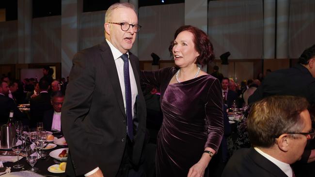 Prime Minister Anthony Albanese and Minerals Council of Australia chief executive Tania Constable at the Australian Minerals Industry dinner. Picture: Jane Dempster