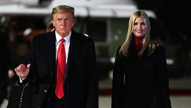 Ivanka alongside father Donald Trump during his time in office as President of the United States. Picture: MANDEL NGAN / AFP