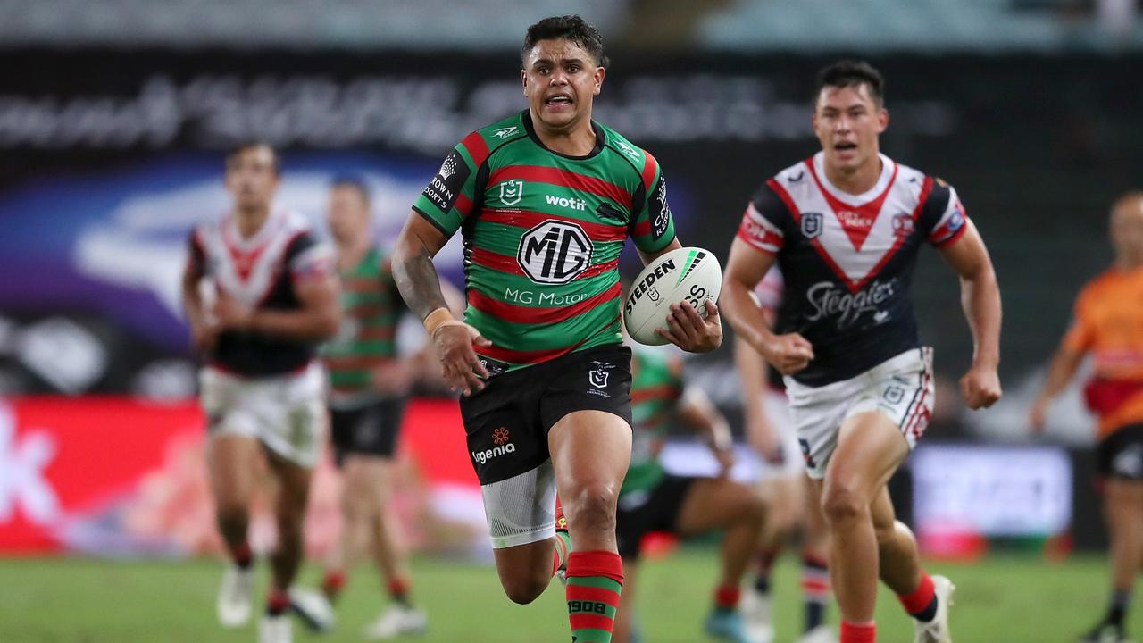 Souths missed Latrell Mitchell in the 2021 Grand Final … can he be the difference in the rematch? Picture: Getty Images.