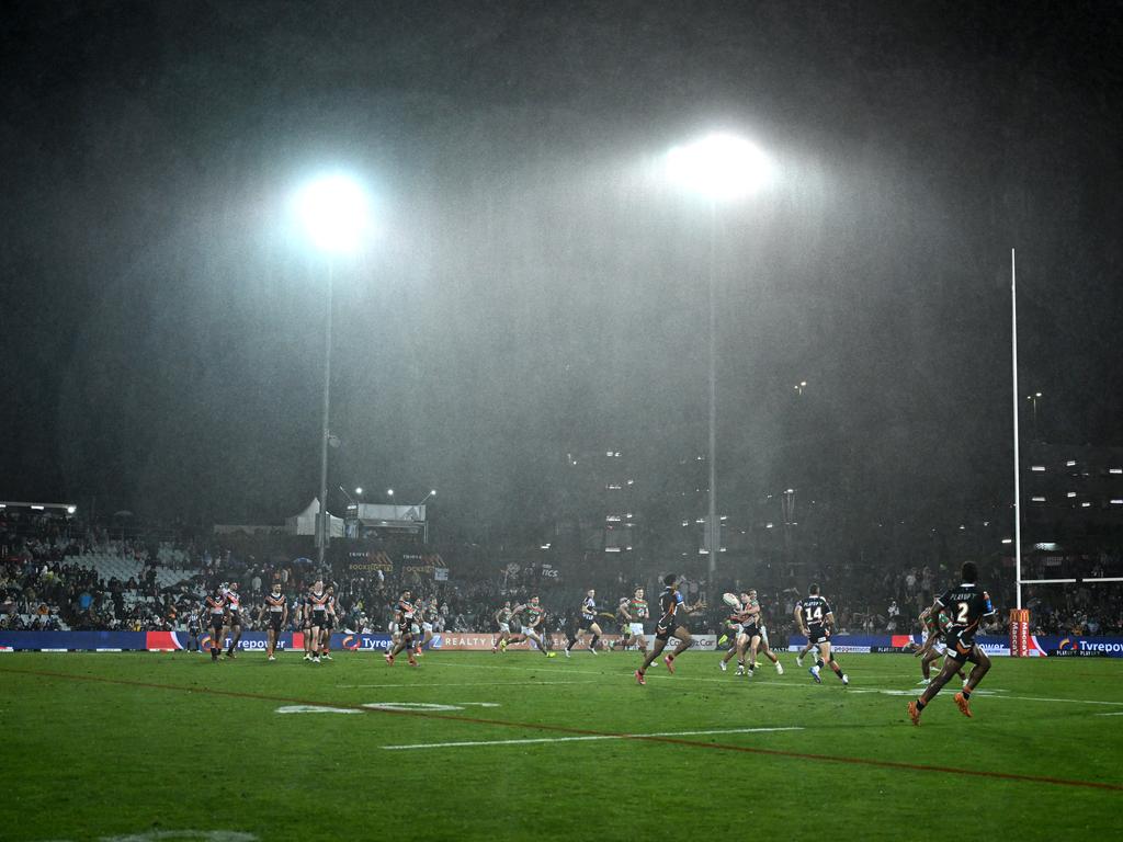 A wild brawl marred the Tigers v Rabbitohs game. Picture: NRL Photos