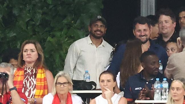 Cyril Rioli in the crowd during the game in Darwin. (Photo by James Wiltshire/AFL Photos via Getty Images)