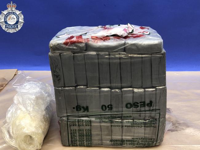 More than 300kg of cocaine alleged found in waters off Western Australia’s Great Southern region.