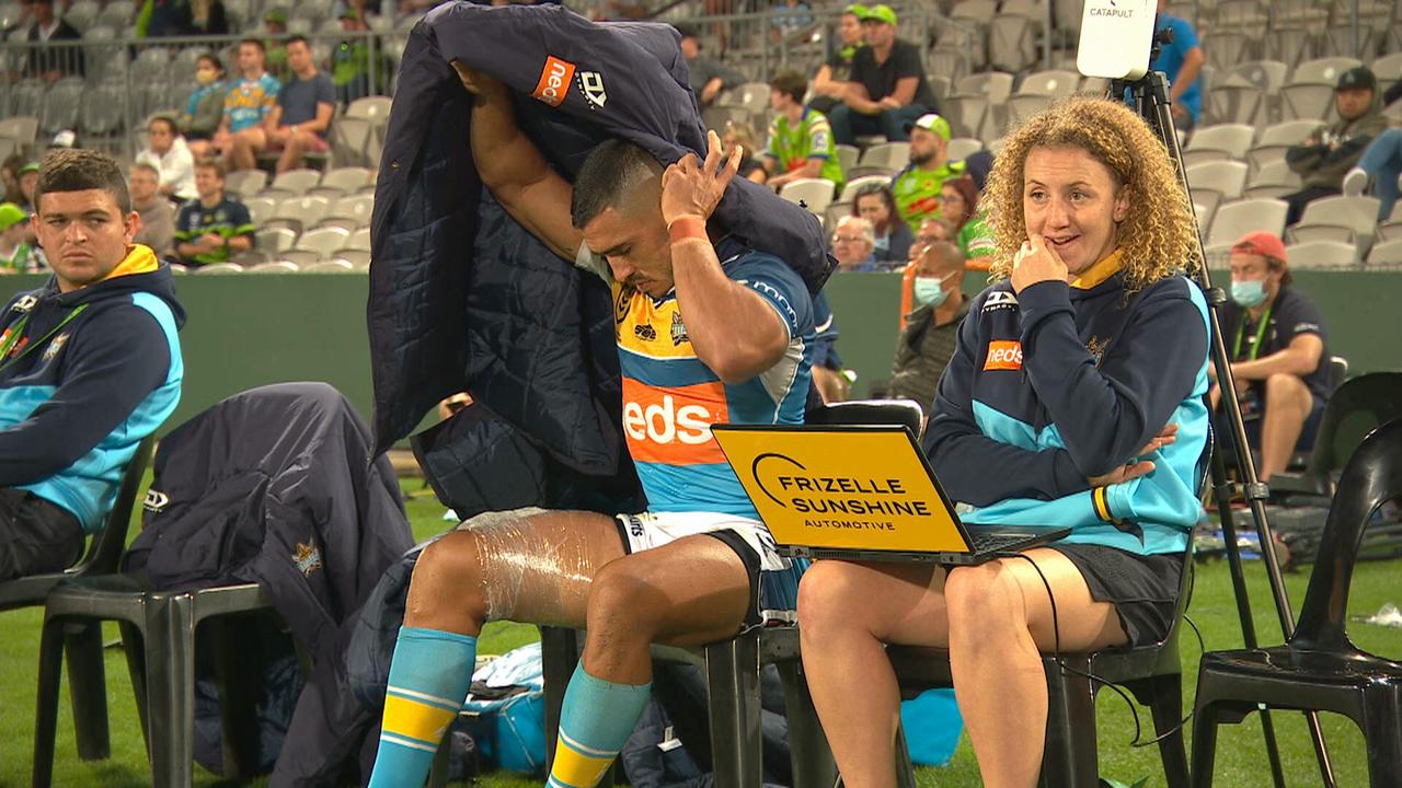 The Titans could be without skipper Jamal Fogarty for some time after going down injured early on, before being forced from the field late.
