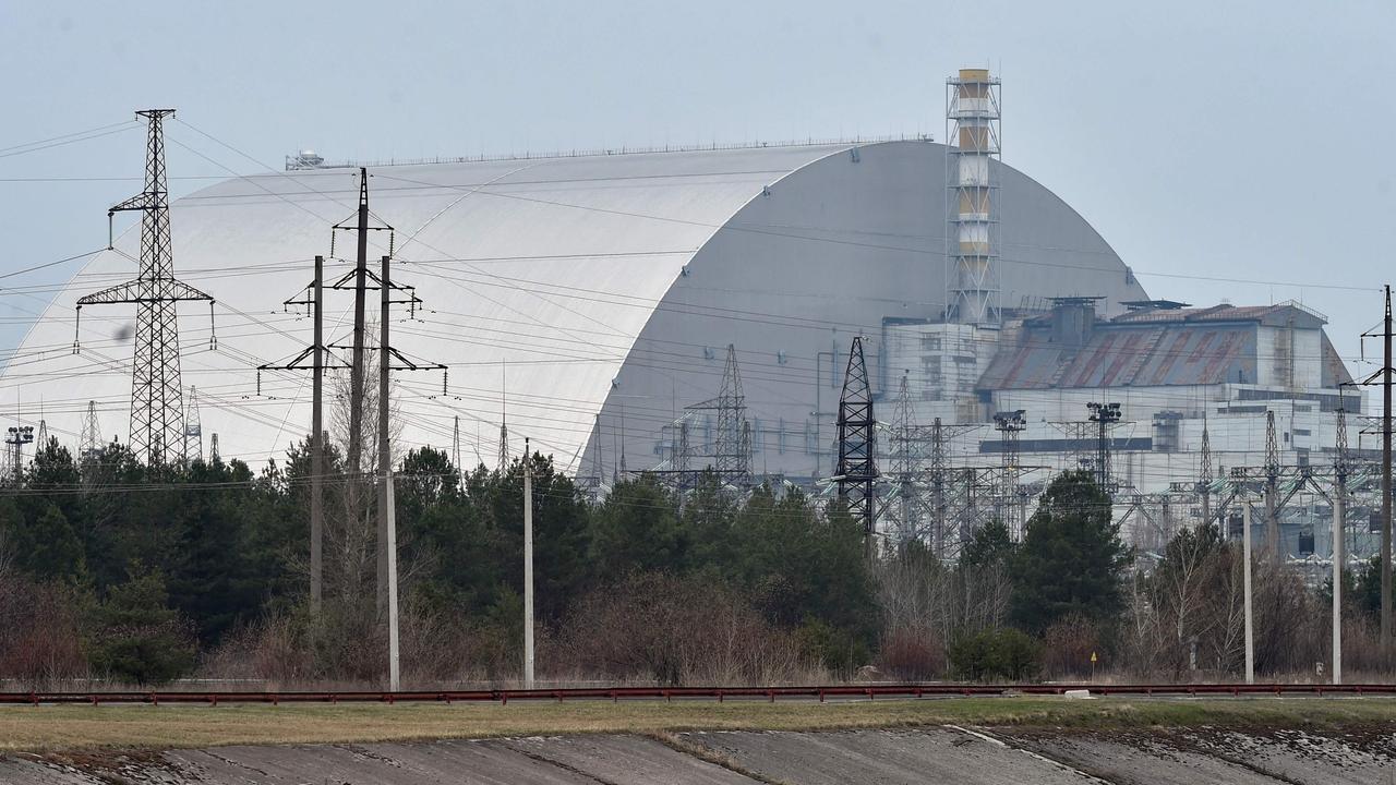 The Chernobyl Nuclear Power Plant before the Russian offensive. Picture: Sergei SUPINSKY / AFP)