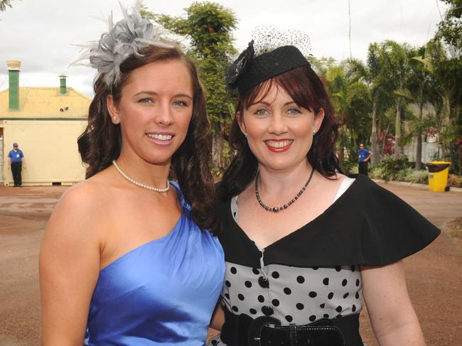 Natasha Coughlan and Melissa Cattle at the 2011Townsville Ladies Day Races held at the Cluden Race Track