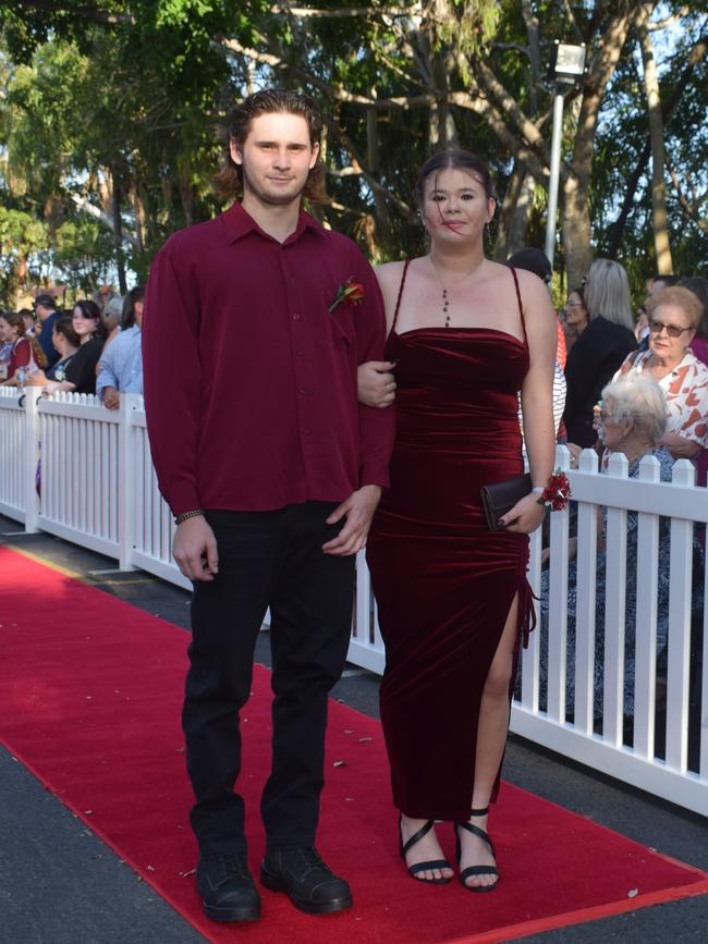 Dakota Carsburg and Logan Dahler at the North Rockhampton High School Formal 2023.
