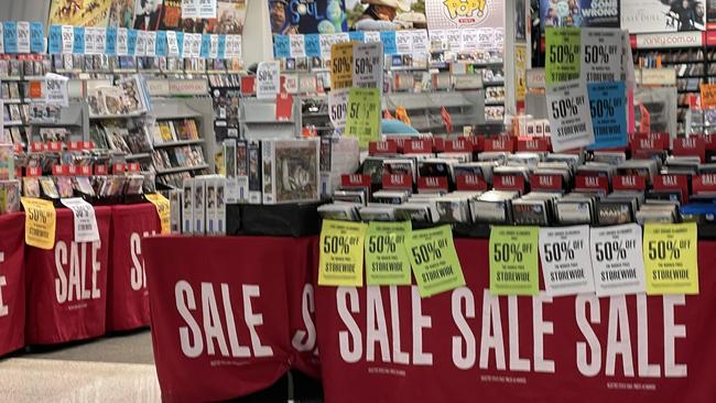 There may be discounted stock to pick up in coming months. Sanity had a 50 per cent off clearance sale in Cairns on its final day of trading last year. Picture: Alison Paterson