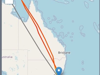 The QF19 flight to Manila departed Sydney at 12.39pm and was just three hours into its journey when the pilot informed them they would have to turn around. MADDIE