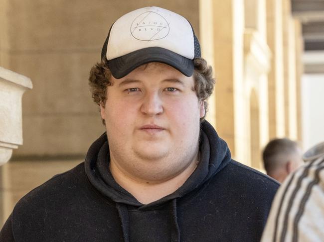 ADELAIDE, AUSTRALIA - NewsWIRE Photos SEPTEMBER 26, 2023: Joshua Rossborough outside AdelaideÃs District Courts. He is charged with impeding an investigation over the  death of Nick Darling, who was killed by Michael Charles Henley. NCA NewsWIRE / Emma Brasier