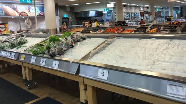 Fresh food supplies run low for several products at Coles in the Stockland Earlville Shopping Centre. PICTURE: SUPPLIED/ TEZ IANNELLI