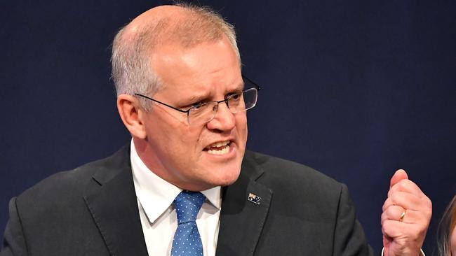 Saturday night saw Mr Morrison concede defeat, with Anthony Albanese winning with a majority government. Picture: Saeed Khan/ AFP