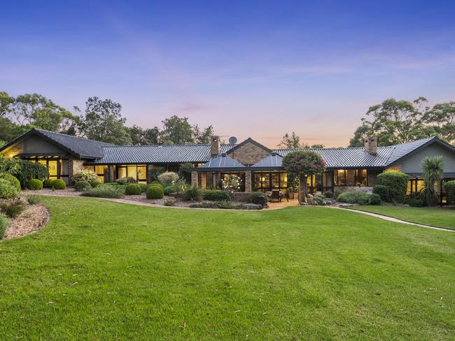 The single-level house with four bedrooms and four bathrooms.