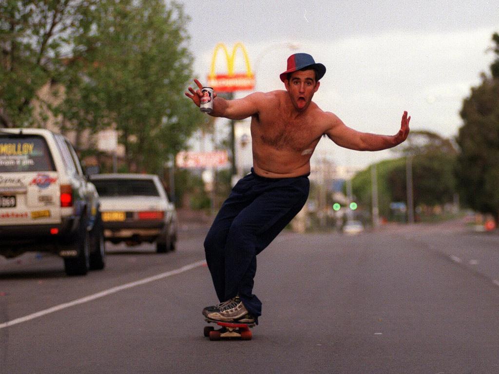 Andrew Johns, riding a skateboard the morning after a big night of celebrating victory in the 1997 ARL grand final, may not have been ready to back up for Origin a week later.