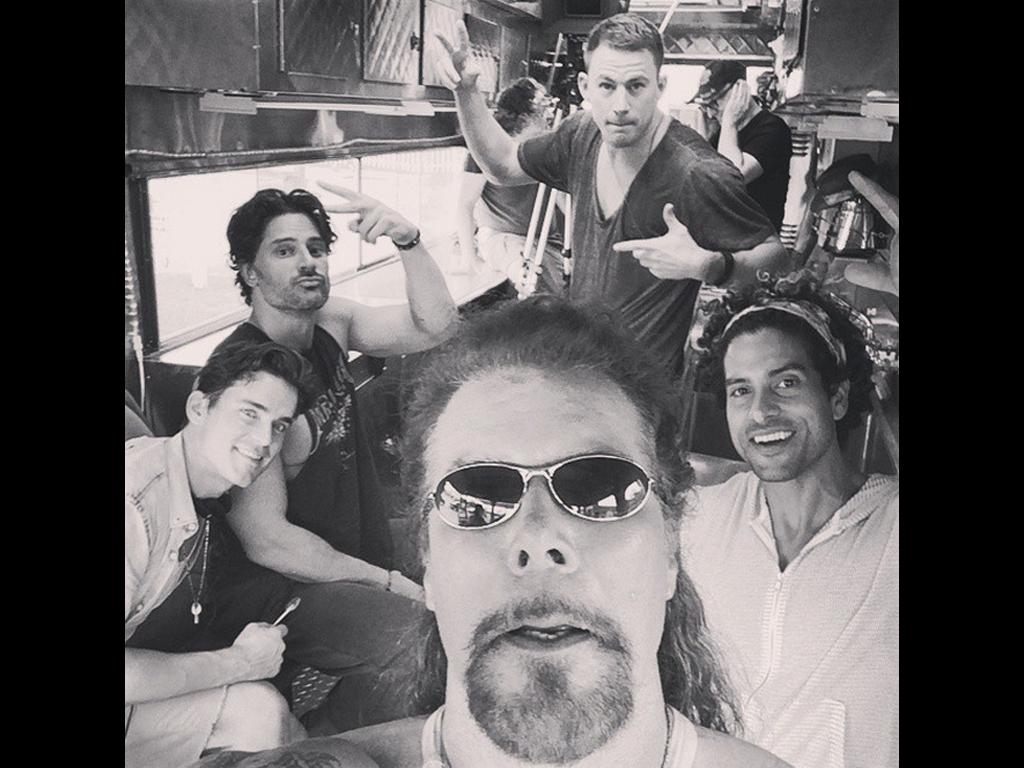 Behind-the-scenes Magic Mike XXL... Actor Kevin Nash posts, "6 amigos.Like being at summer camp" Picture: Instagram