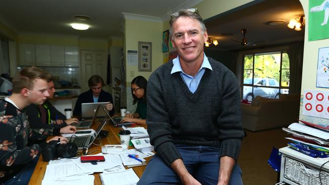 Rob Oakeshott in his kitchen during his 2016 campaign. Picture: Britta Campion