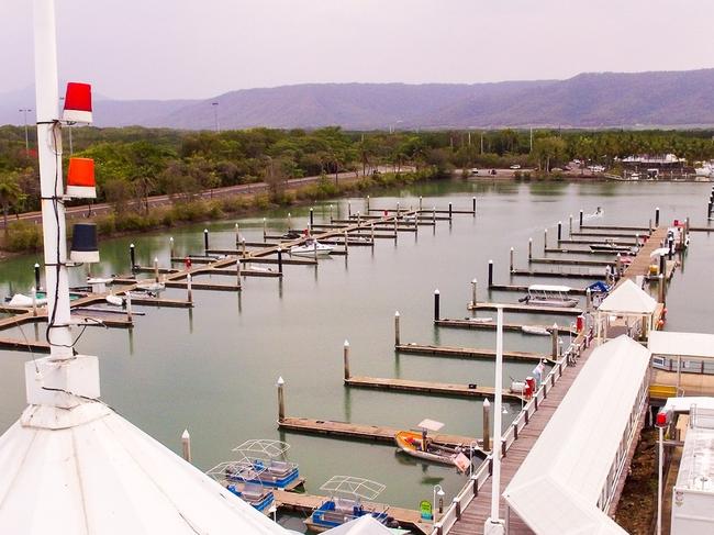 Crystalbrook Superyacht Marina in Port Douglas was completely empty. Picture: Port Douglas Boat Hire/Facebook