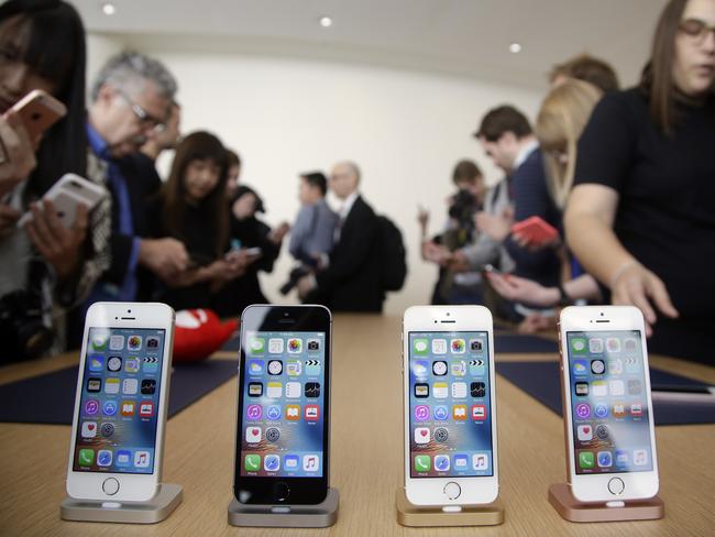 Road test ... Rod Chester was one of the guests invited to take a look at the new iPhone SE. Picture: AP