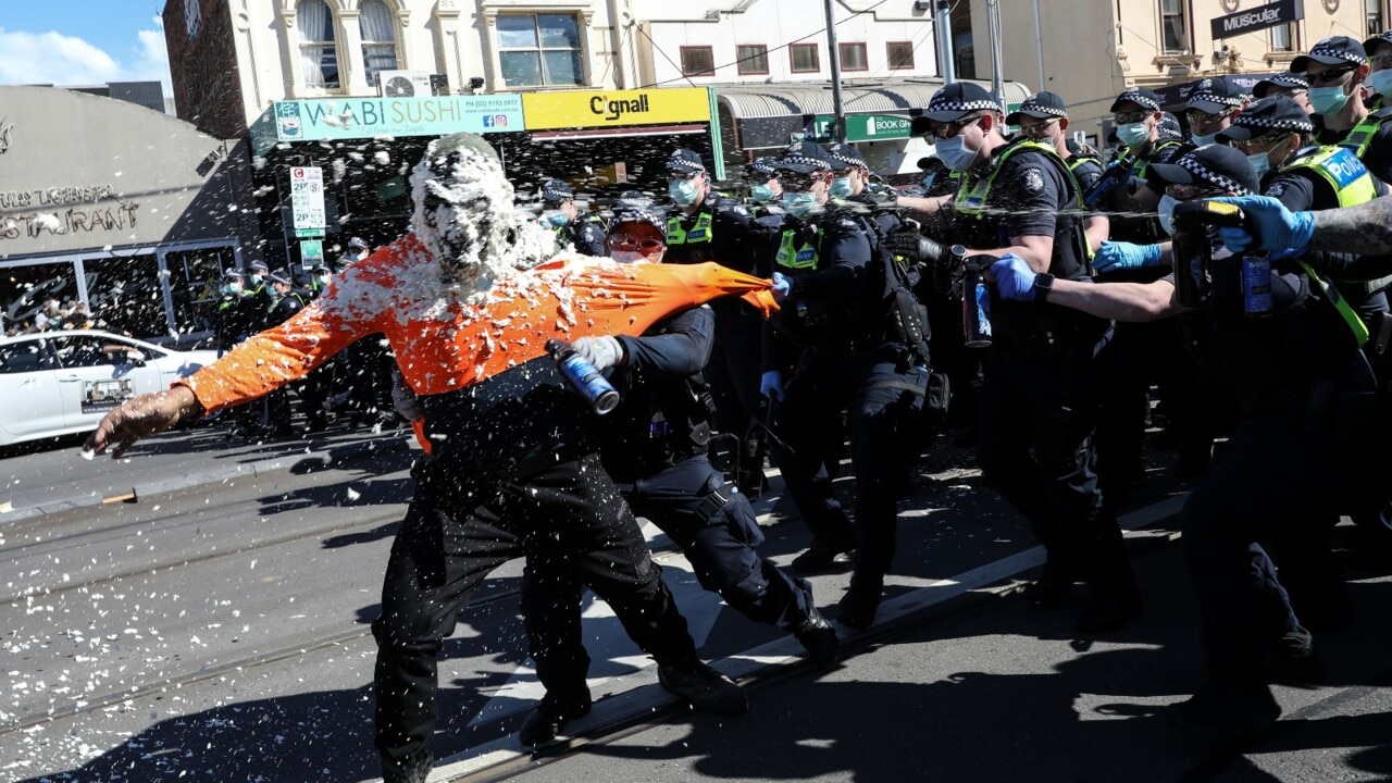 235 people arrested as Victoria Police clash with anti-lockdown protesters