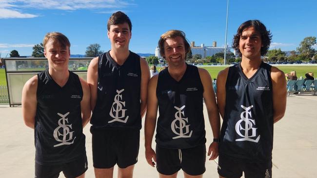 Port's Ed Faulkner, Tom Faulkner, Darcy Puddy and Lawson Collins. Picture: Port Football Club – Port Pirie