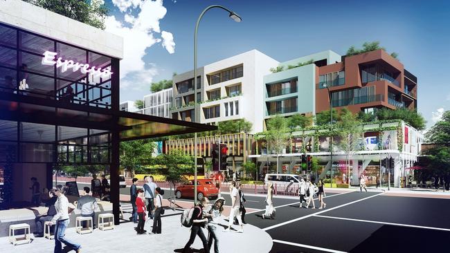 An artist's impression of what Brookvale town centre could look like under Northern Beaches Council's proposed Brookvale Structure Plan. Picture: Northern Beaches Council