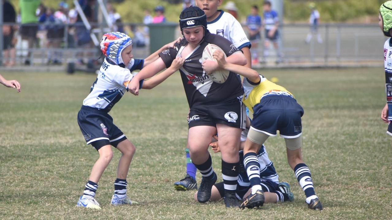 Jack Watson in the Magpies and Bulldogs White clash in the RLMD U11 Mixed division at RLMD Fields, August 7, 2021. Picture: Matthew Forrest