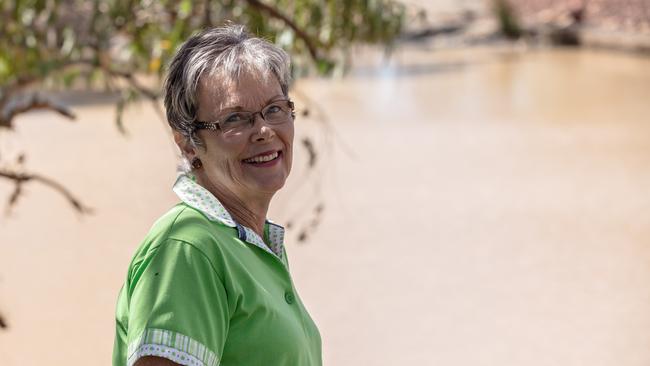 Grazier and author Carmel Beresford pictured on her family's Farnham Plains cattle station at Eulo in Queensland. Picture: Kylie Fisher