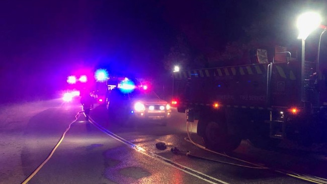 A bushfire is burning near the historic Quarantine Station on Sydney's North Head. Source: Todd Wildman, NSW Rural Fire Service Facebook page