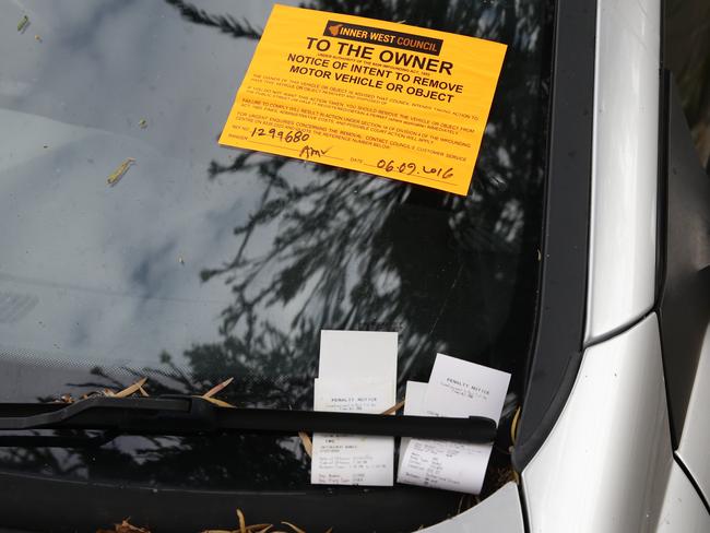 Katrina Gulabovski is upset at the local council and police passing the buck about which organisation should move a car that has blocked her driveway for six nights. Picture: Craig Wilson