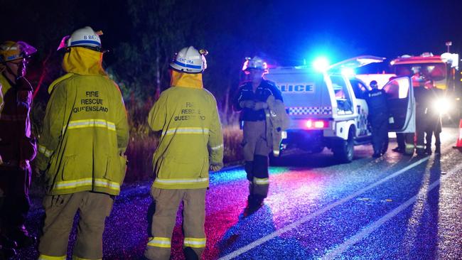 The Bruce Highway at Bloomsbury was closed in both direction following the crash. Picture: Heidi Petith